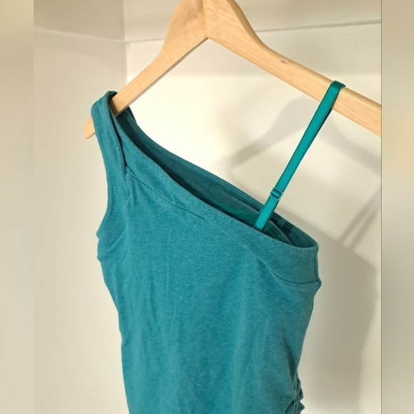 .Lululemon | Blue one shoulder tank top & sinched side detail - Picture 5 of 10